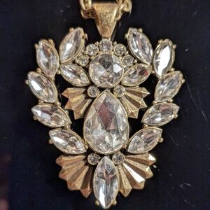 J. Crew Gold and Silver Crystal Necklace